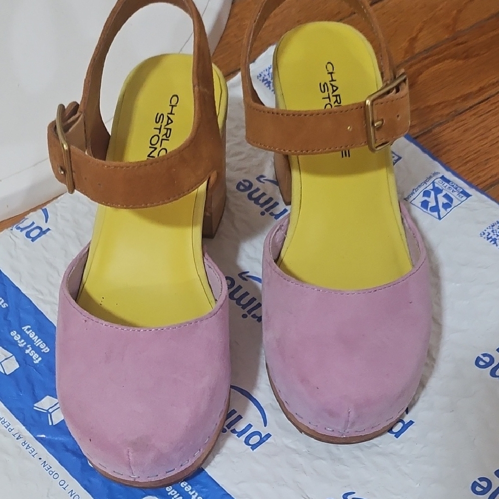 Charlotte Stone Pink and Tan Sandals